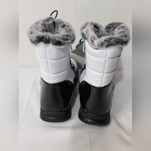 totes Jaycee Winter Snow Boots Womens Size 8.5 White Quilted Upper - Picture 7 of 9